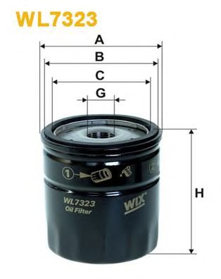 WIX FILTERS wl7323 -  Фильтр масляный двигателя